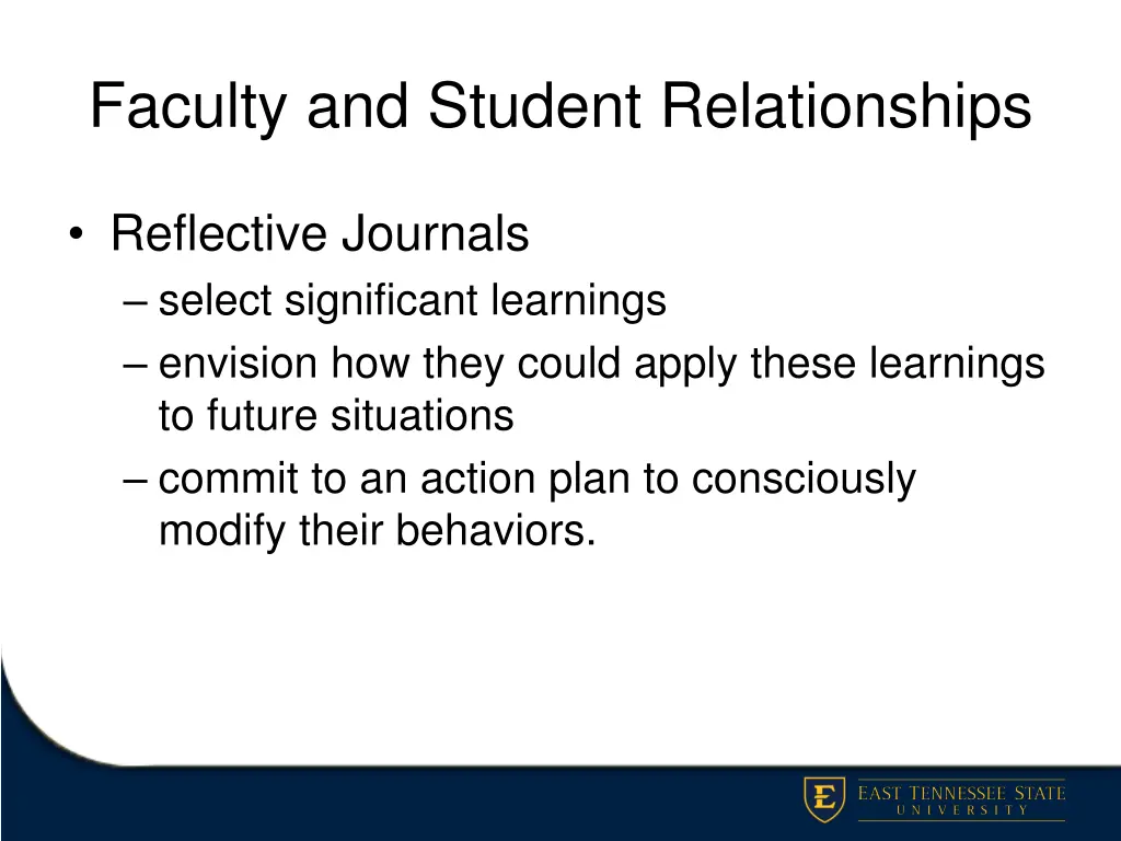 faculty and student relationships