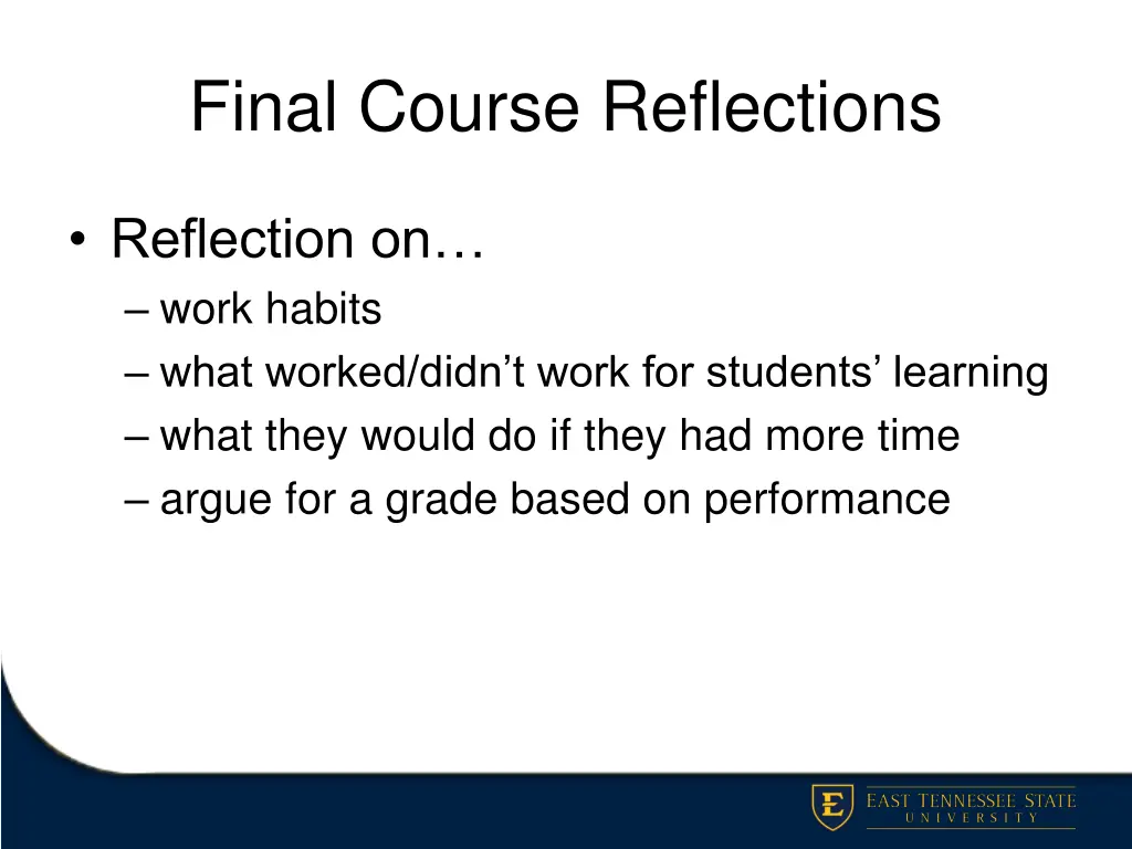 final course reflections