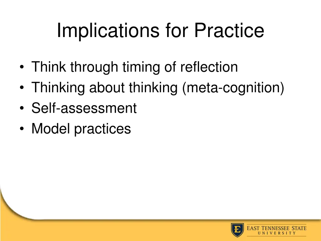 implications for practice