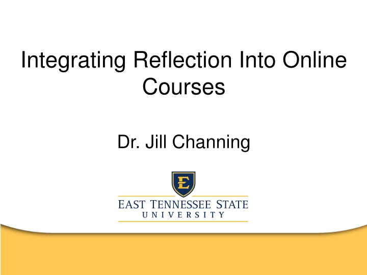 integrating reflection into online courses