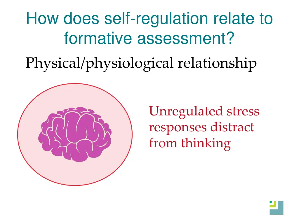 how does self regulation relate to formative