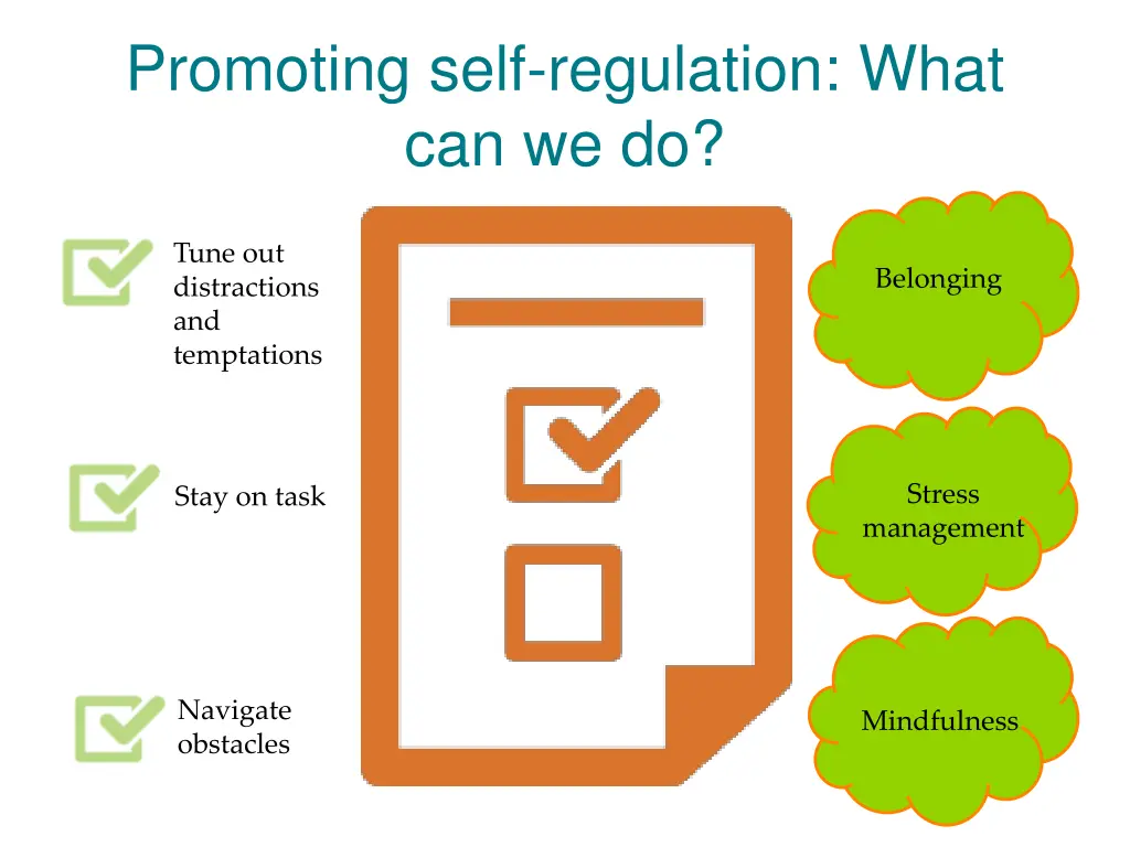 promoting self regulation what can we do