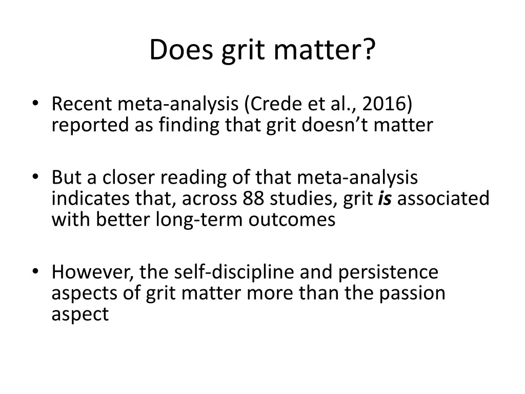 does grit matter