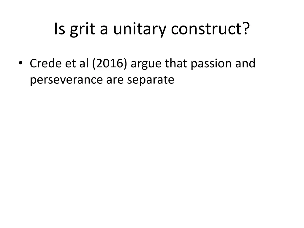 is grit a unitary construct