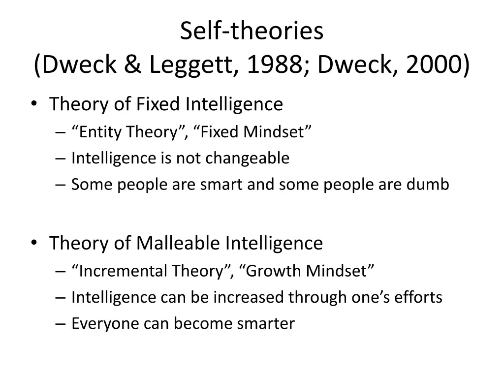 self theories