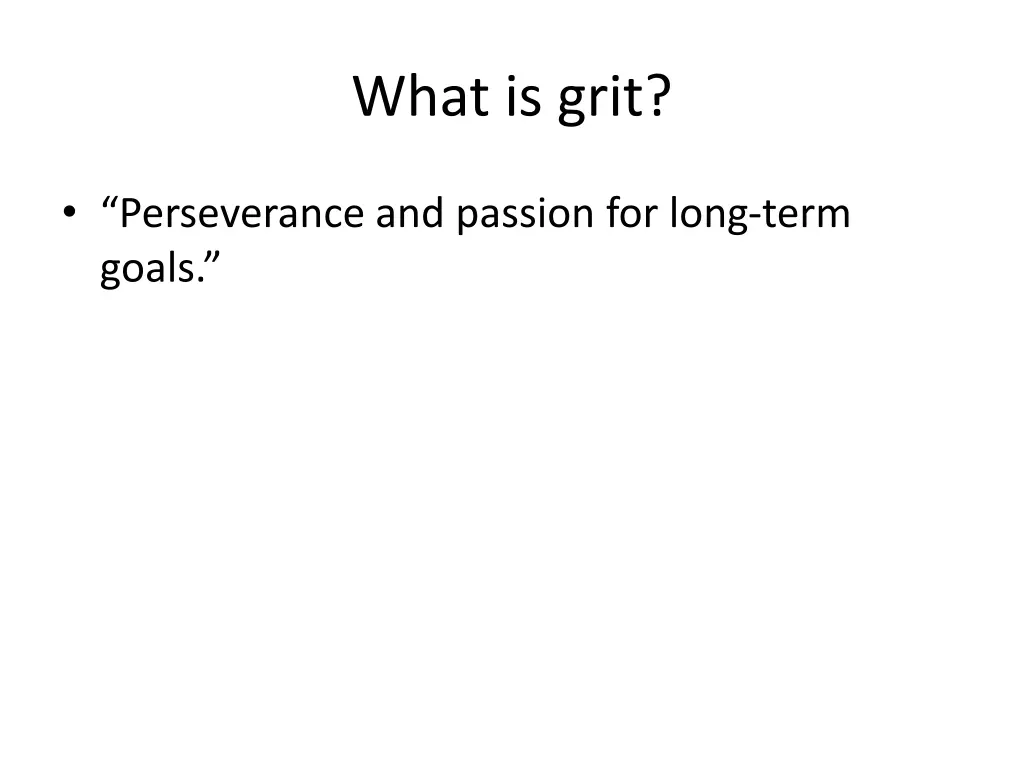 what is grit 1