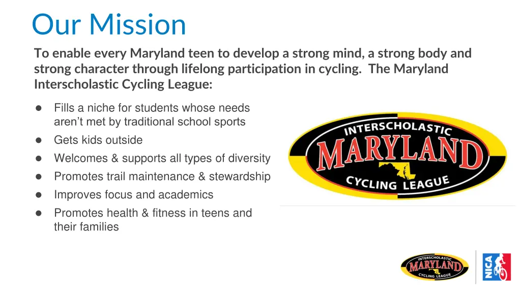 our mission to enable every maryland teen