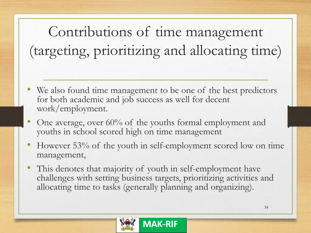 contributions of time management targeting