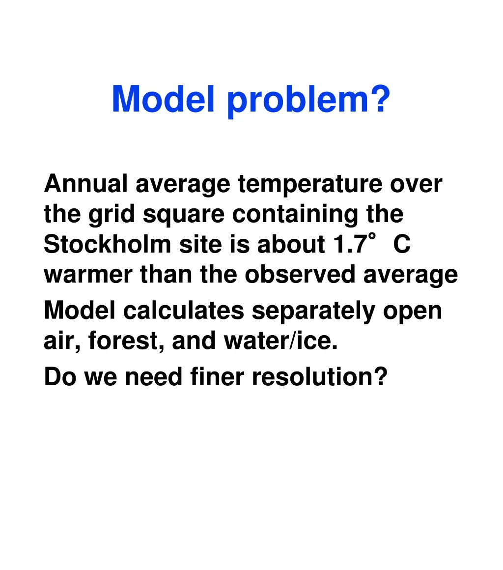 model problem