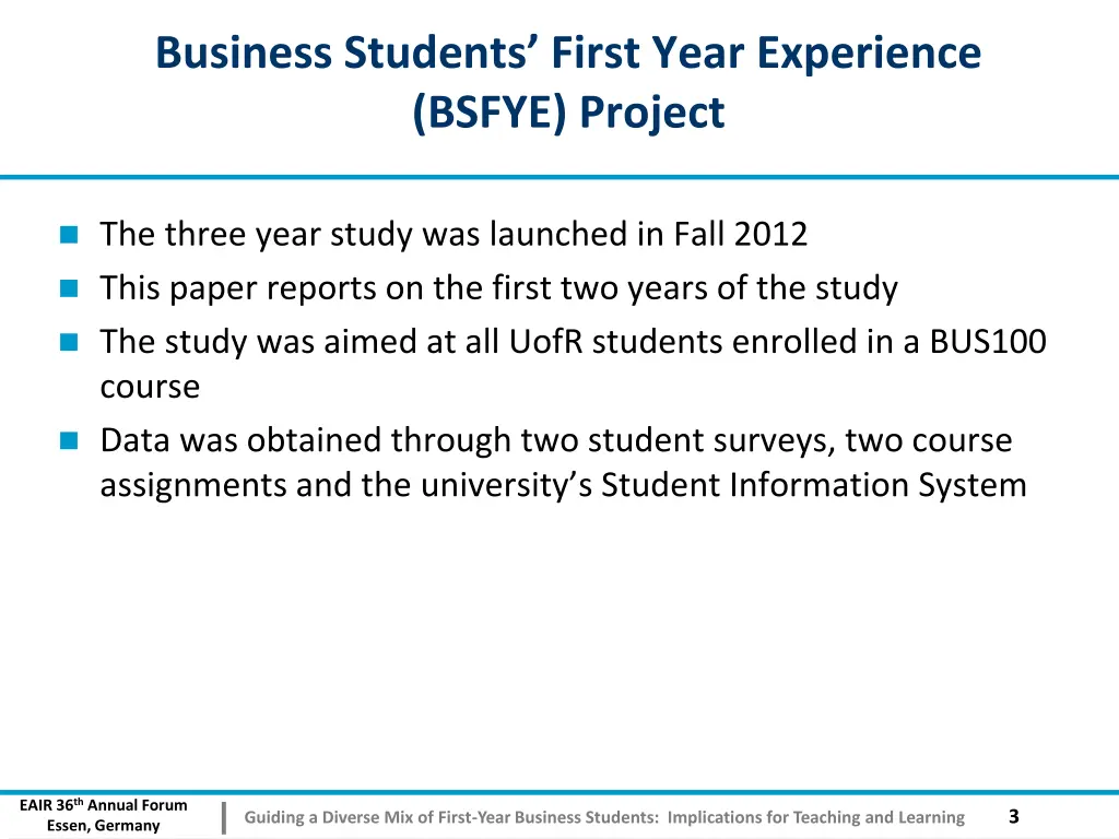 business students first year experience bsfye