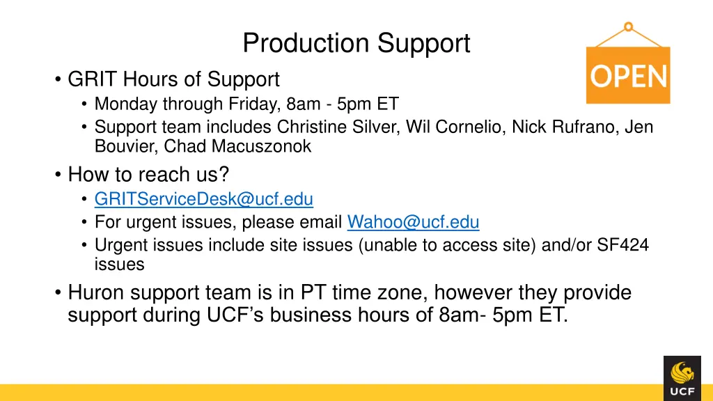 production support