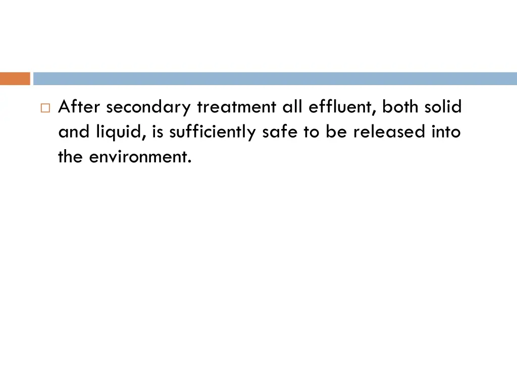 after secondary treatment all effluent both solid