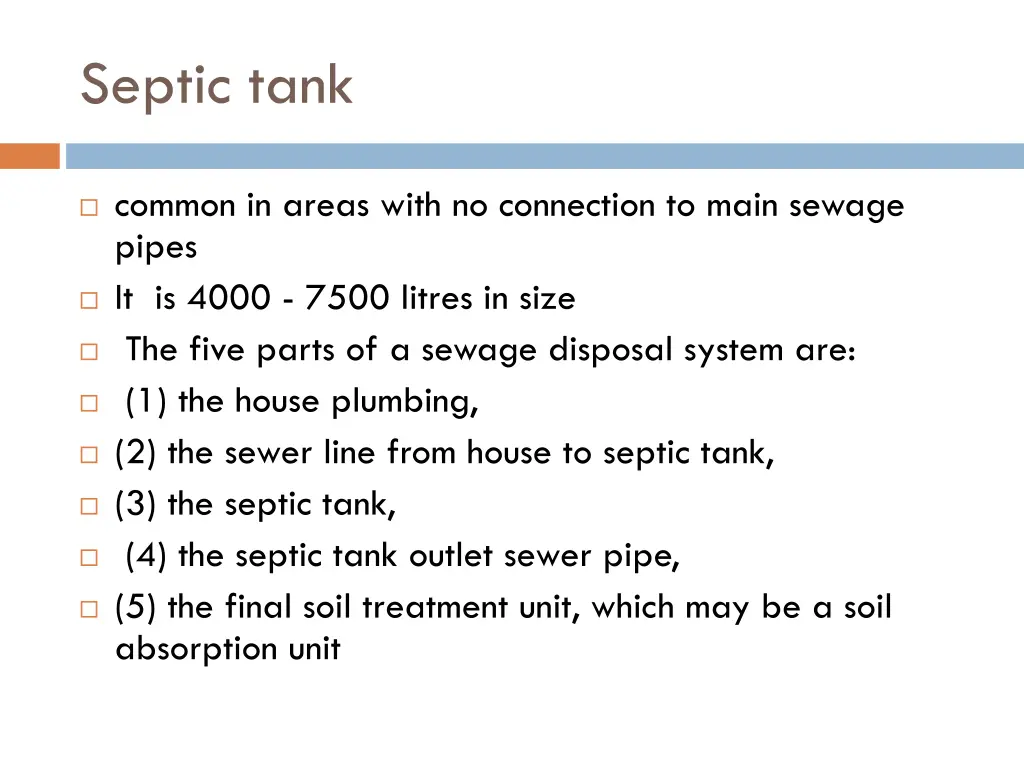 septic tank