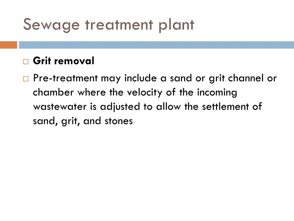 sewage treatment plant