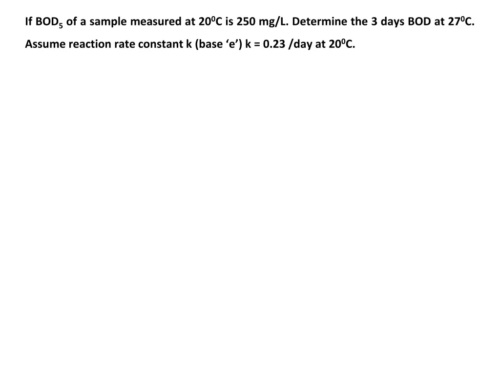 if bod 5 of a sample measured