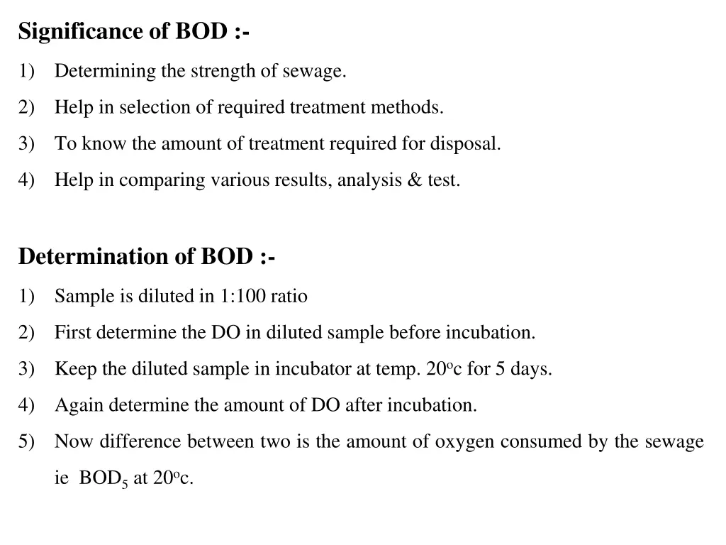 significance of bod