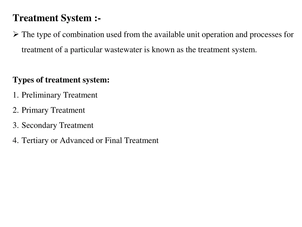 treatment system