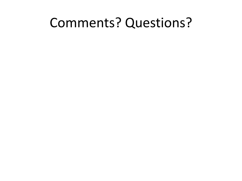 comments questions 1