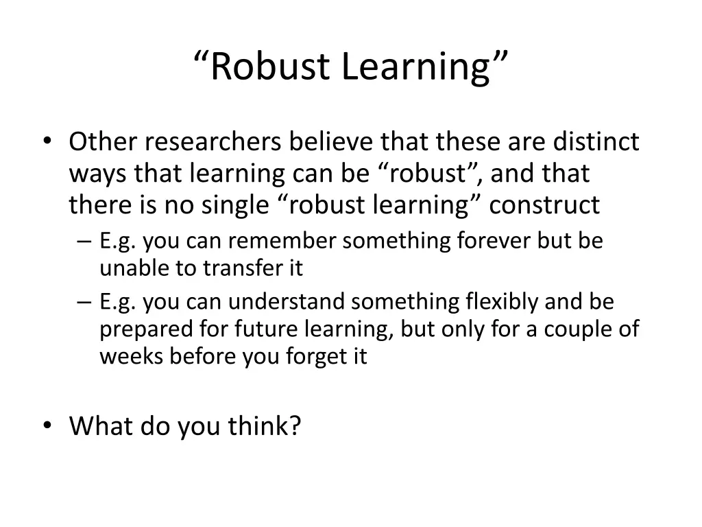 robust learning 1