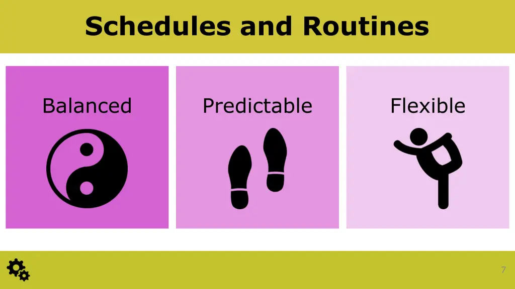 schedules and routines