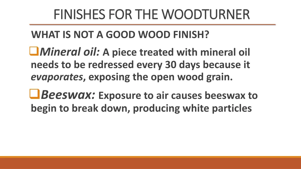 finishes for the woodturner finishes 7