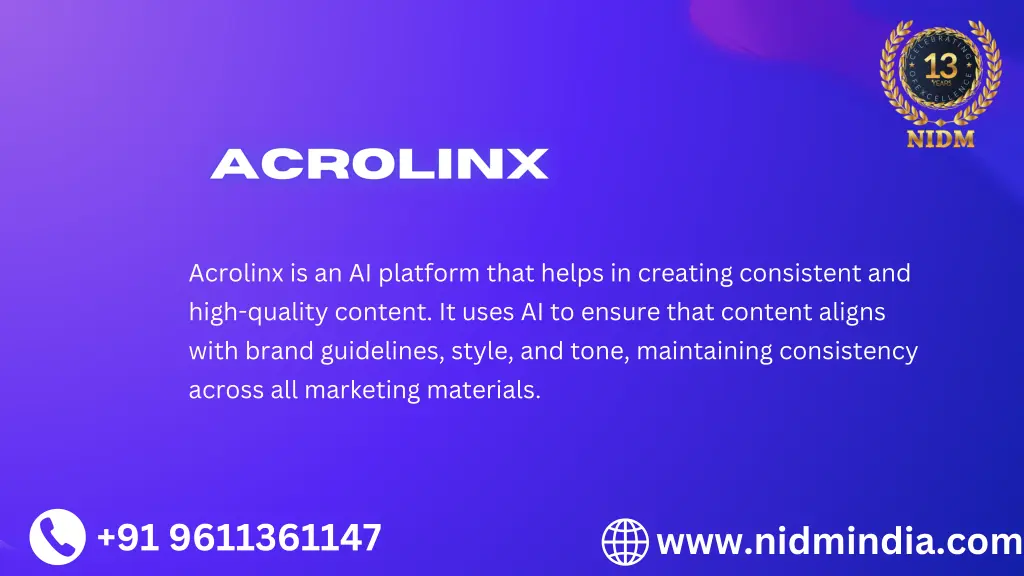 acrolinx is an ai platform that helps in creating