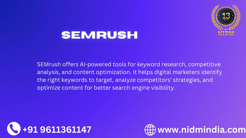 semrush offers ai powered tools for keyword