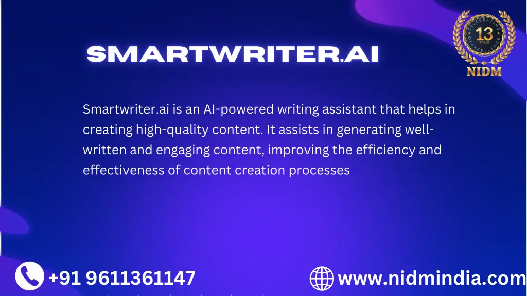 smartwriter ai is an ai powered writing assistant