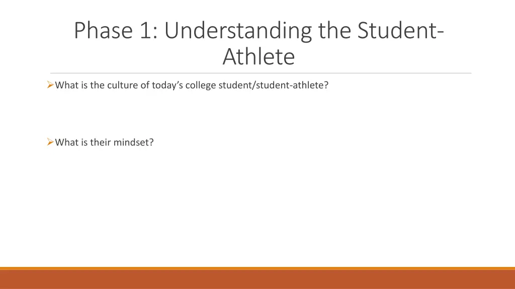 phase 1 understanding the student athlete