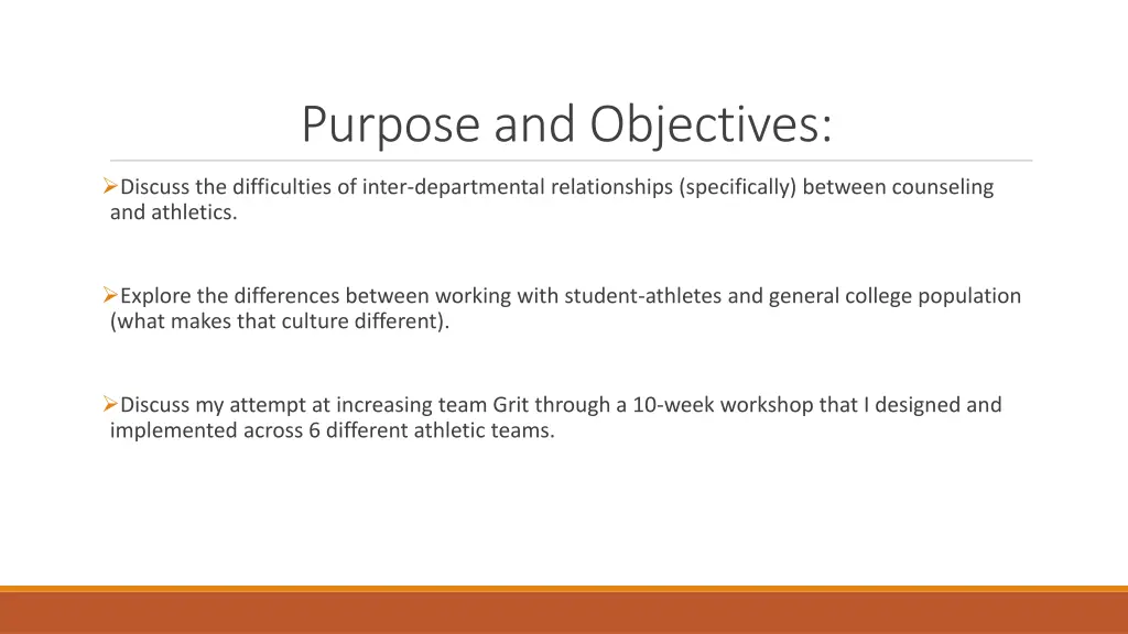 purpose and objectives