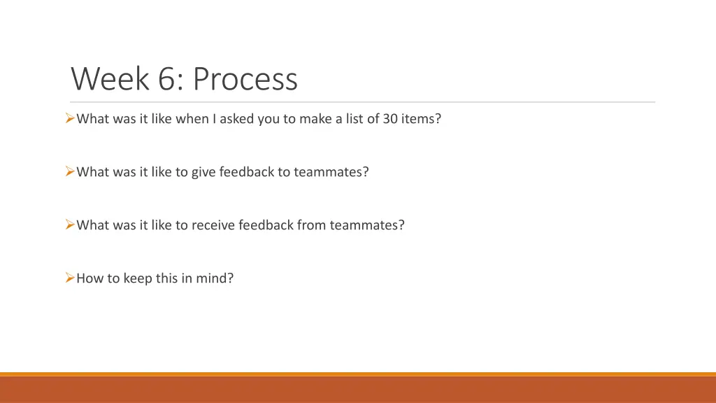 week 6 process