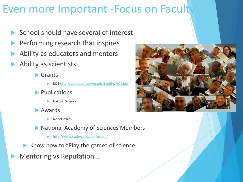 even more important focus on faculty