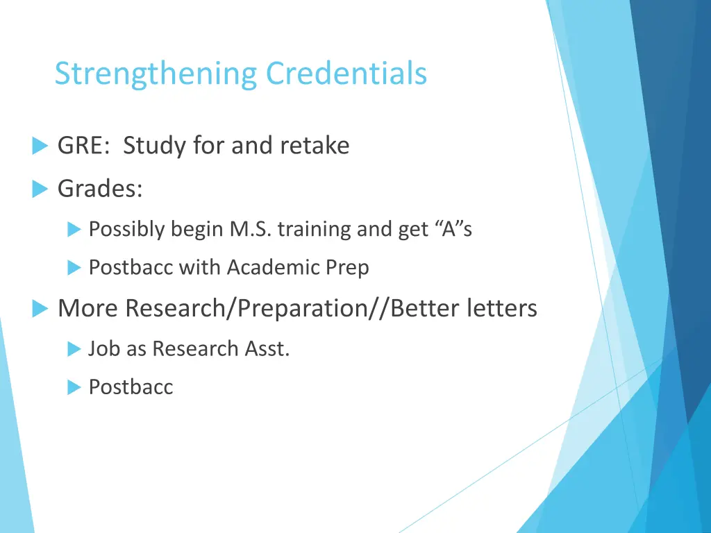 strengthening credentials