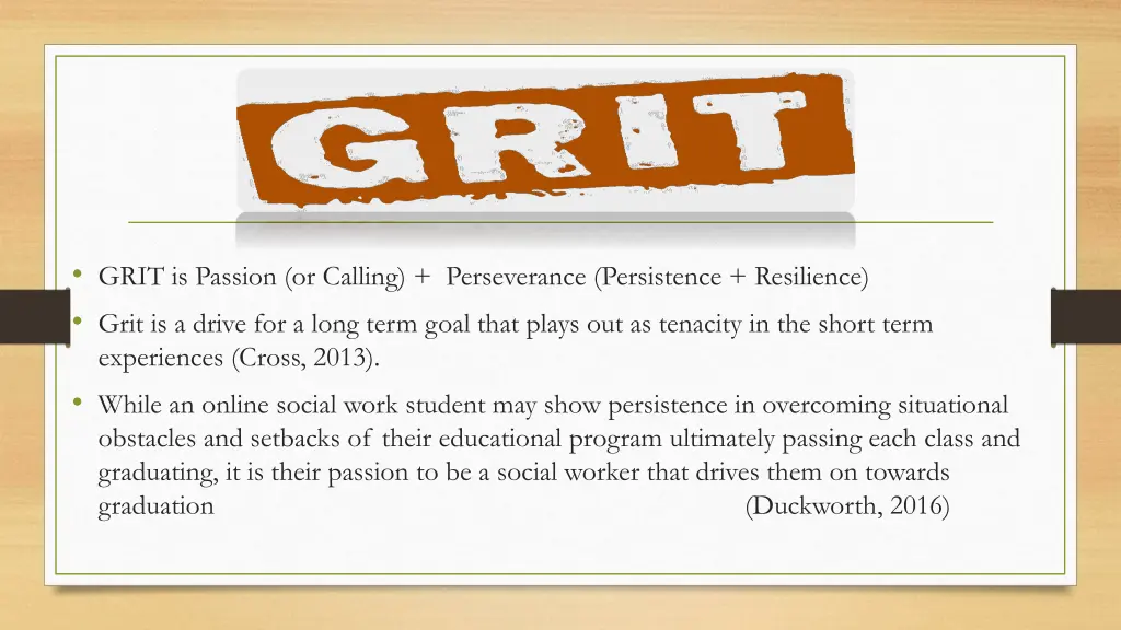 grit is passion or calling perseverance