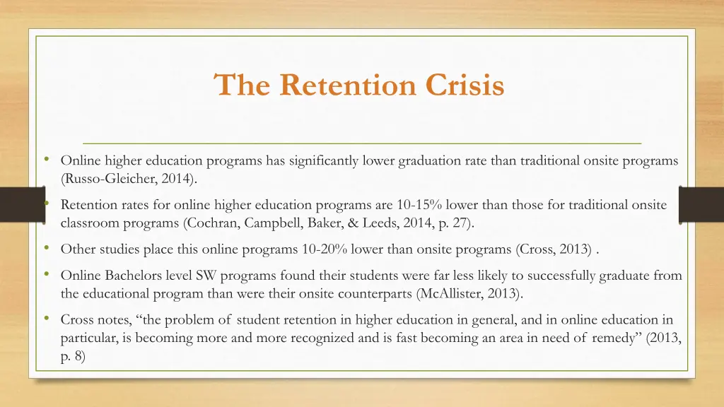 the retention crisis