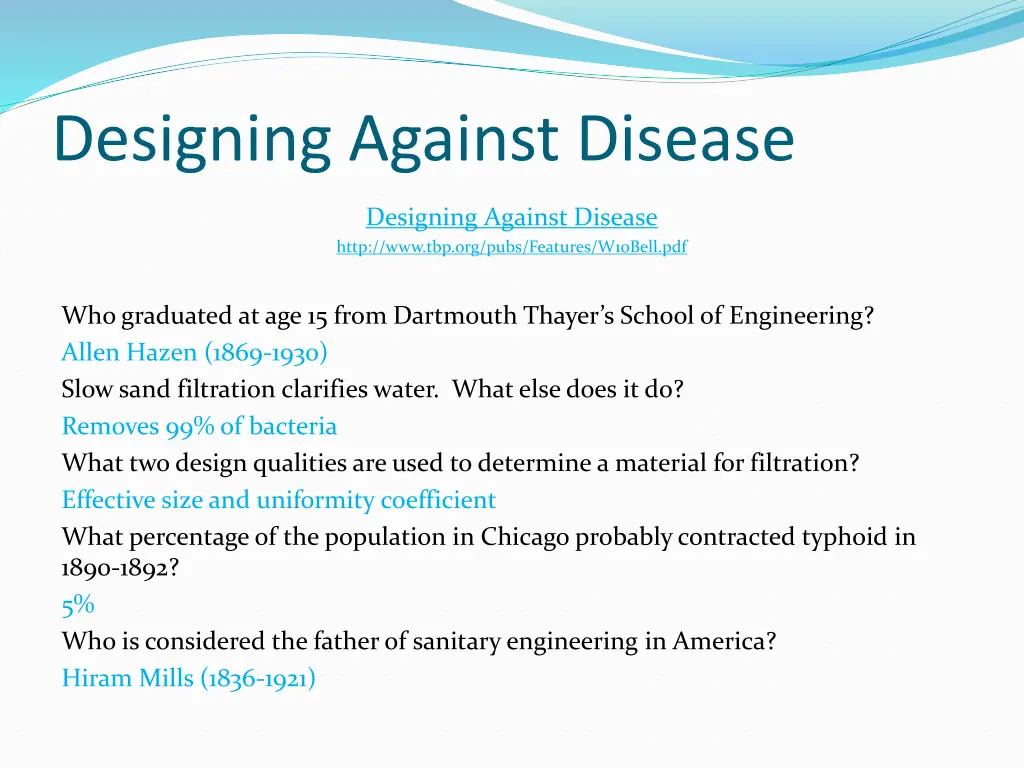 designing against disease