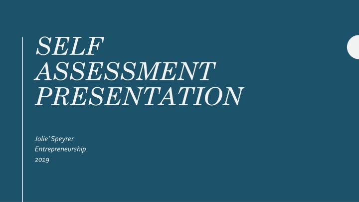 self assessment presentation