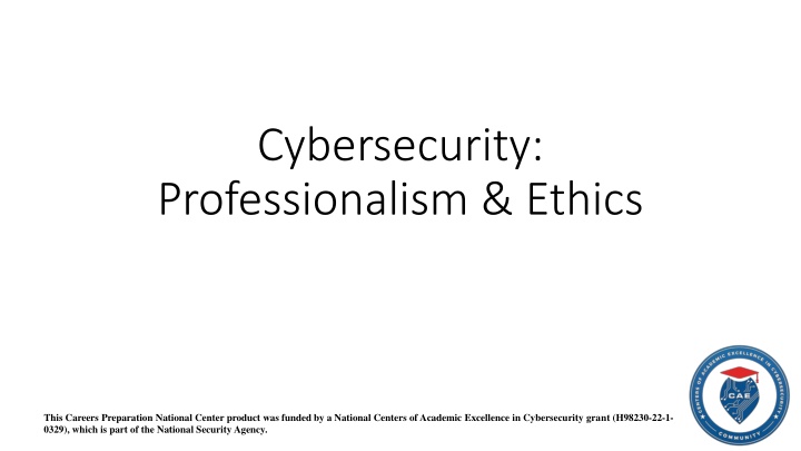 cybersecurity professionalism ethics