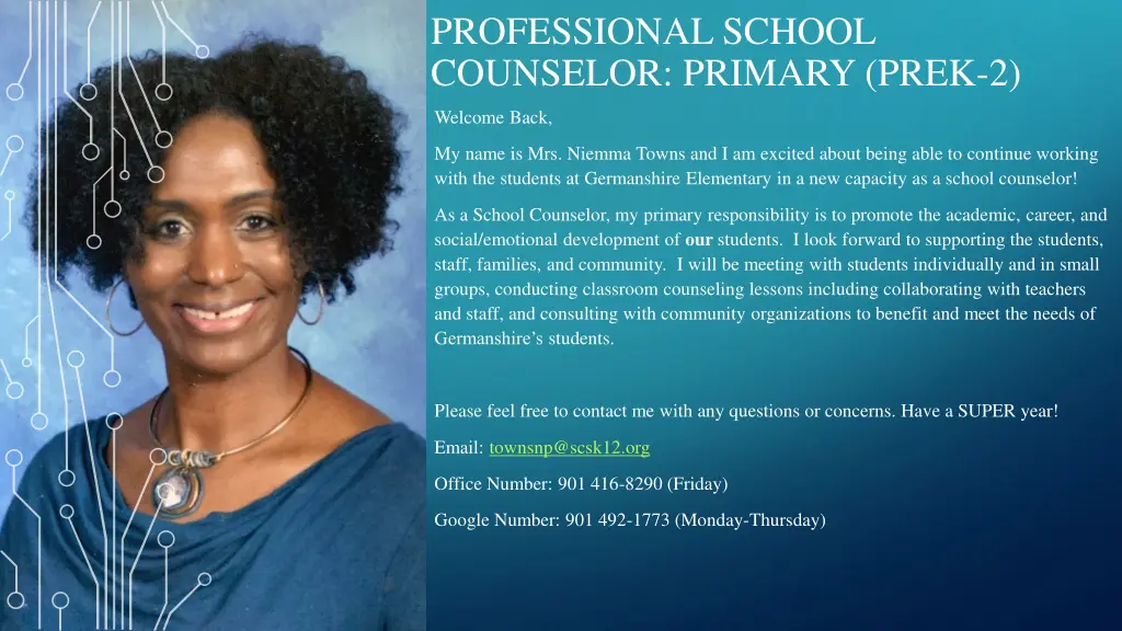 professional school counselor primary prek 2