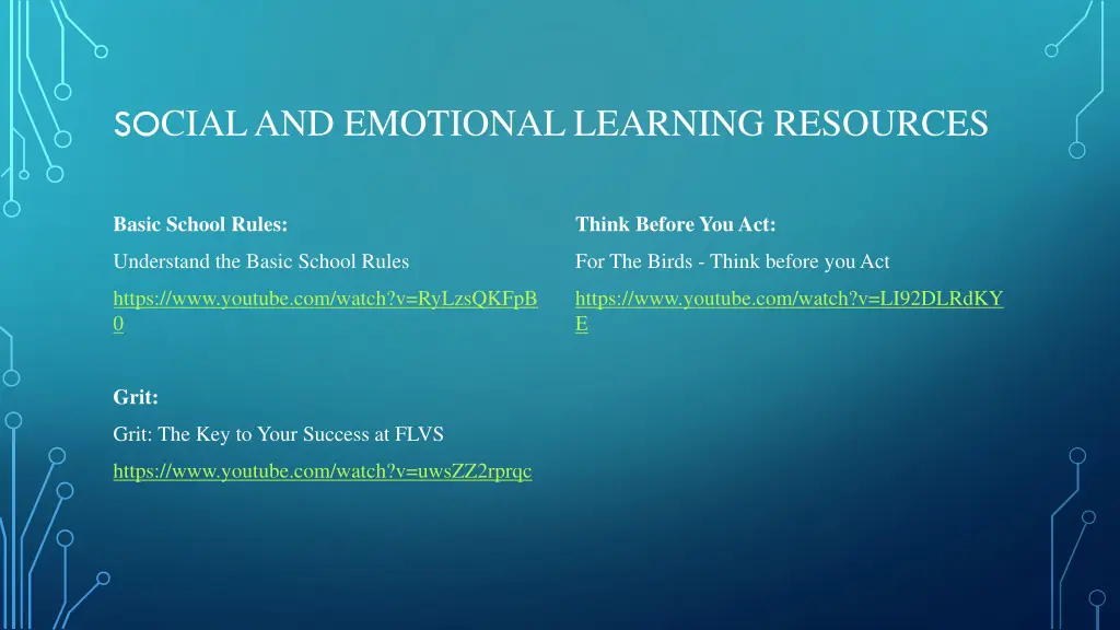 so cial and emotional learning resources 1