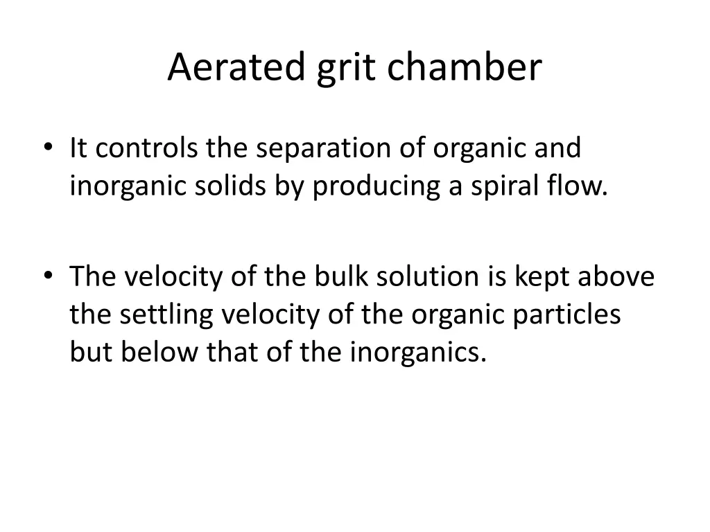 aerated grit chamber