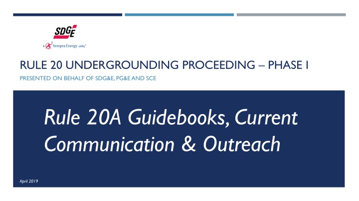 rule 20 undergrounding proceeding phase i