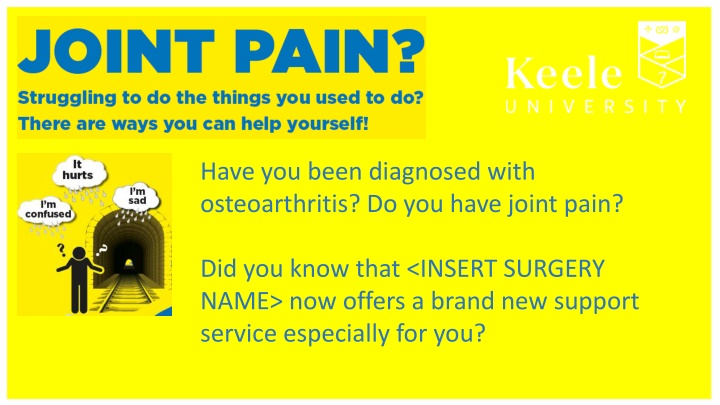 have you been diagnosed with osteoarthritis