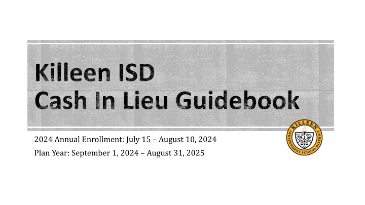 killeen isd cash in lieu guidebook