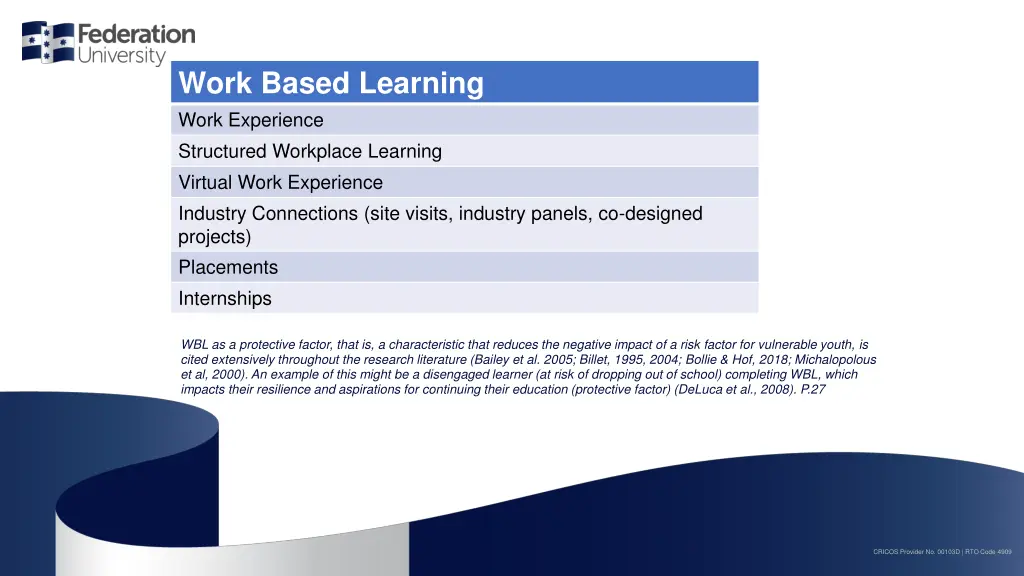 work based learning work experience structured