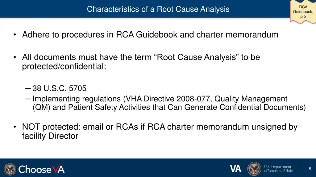 characteristics of a root cause analysis