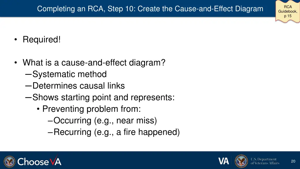 completing an rca step 10 create the cause