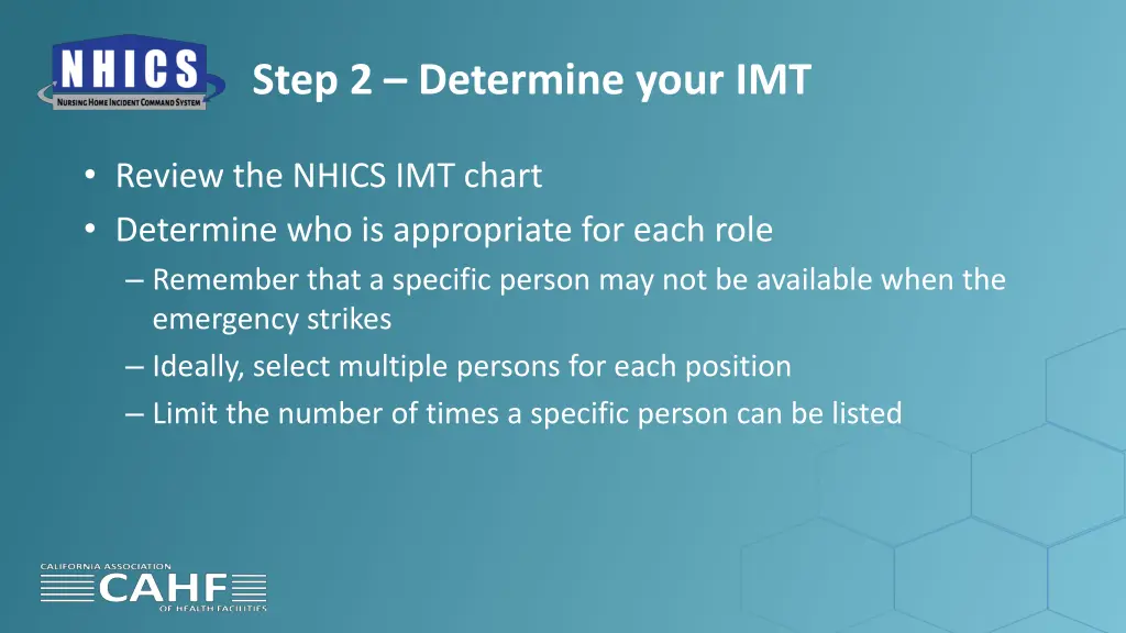 step 2 determine your imt