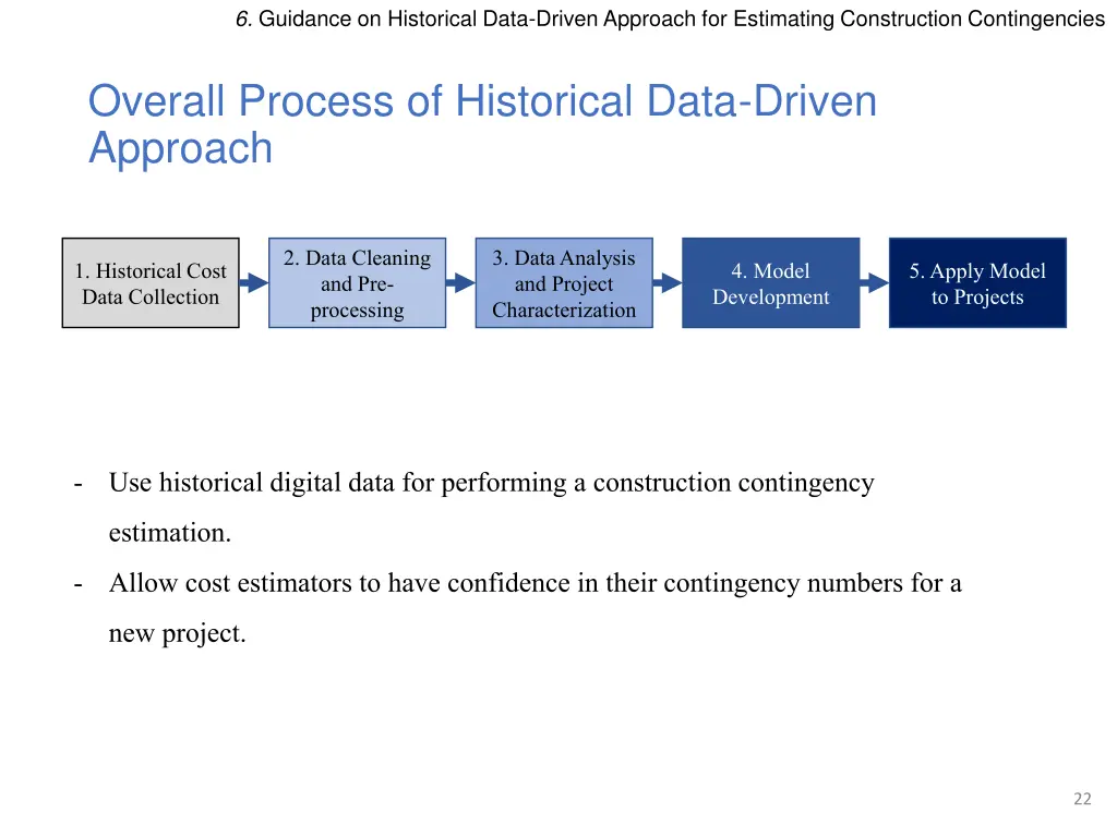 6 guidance on historical data driven approach