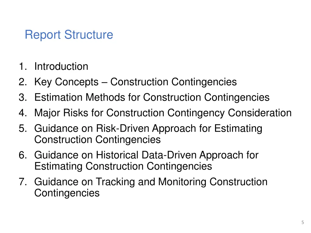 report structure